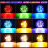 Somspot 200W RGB Retro Flash Light Golden LED Hexagonal Retro Lamp Stage Effect Lighting for Disco Concert Wedding Birthday