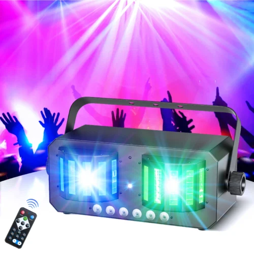 Somspot 30W Double-headed Induction Sword Laser Strobe Light Stage Light Effect Projector for DJ Shows Concert Parties Bars KTV