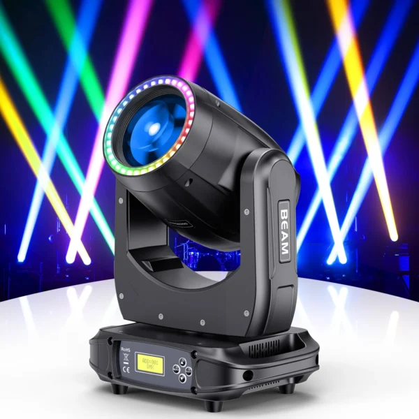 Somspot LED Moving Head Light 180W Stage Light Effect Projector for DJ Disco Party Holiday Christmas Bar Club Wedding Birthday