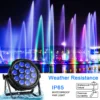 Somspot 4PCS Waterproof Stage Par Light RGBW LED Par Lights DMX Wash Light Strobe Effect DJ Light for Church Disco Wedding