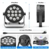 Somspot 8PCS/SET 4 in 1 RGBW Par Light 14 LEDs Stage Effect Light for DJ Disco Party Holiday Christmas Bar Club Wedding Birthday