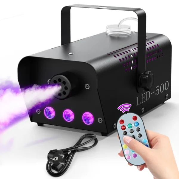 Somspot LED Colorful Smoke Machine Remote Fogger Ejector Fog Machine for DJ Disco KTV Party Wedding Bar Club Stage Equipment