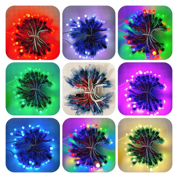 500/600/700pcs DC5V WS2811 Full Color LED Module Light Kits 12mm Waterproof RGB Color Digital LED Pixel Lamp for Festival Decor