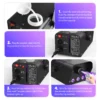 Somspot LED Colorful Smoke Machine Remote Fogger Ejector Fog Machine for DJ Disco KTV Party Wedding Bar Club Stage Equipment