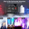 Somspot 2000W LED Smoke Machine Remote Fogger Ejector Double-tube Adjustable Fog Machine DMX512 Colorful Stage Spray Equipment