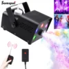 Somspot 500W LED Fog Machine DJ Disco Colorful Remote Fogger Ejector Stage Light Effect Smoke Machine for Christma Wedding Party