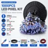 Best 1000pcs WS2811 12mm Full Color LED Module Pixel Light IP68 DC5V Waterproof And 50M Diy Black Band Flexible Tape Or Full Kit