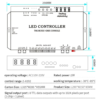 T8K Music & DMX Console Pixels LED Strip Controller 8 Channels Port With Mic in/Aux in Control