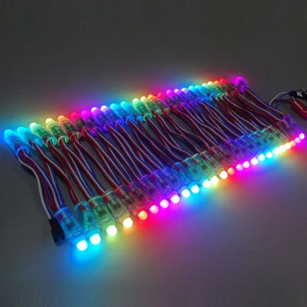 1500pcs WS2811 Full Color Pixel 2811 IC LED Module Light input IP68 DC 5V 12MM waterproof RGB color Digital LED Pixel Light
