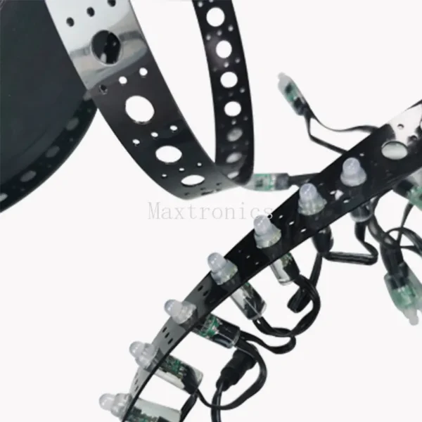 Best 1000pcs WS2811 12mm Full Color LED Module Pixel Light IP68 DC5V Waterproof And 50M Diy Black Band Flexible Tape Or Full Kit