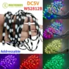 1000-3000pcs WS2811 LED Pebble Pixel String Light GRB Addressable Full Color IP67 DC5V 15/20/25/30mm/50mm/100mm Pitch Fairy Lamp