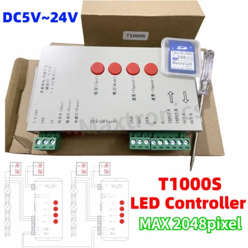 kf-S53591980dc3e479992fde369eb84dee9k T1000S LED Controller Max 2048 Pixels for WS2815 LPD6803 SK6812IC WS2812B WS2811 LED Strip Light