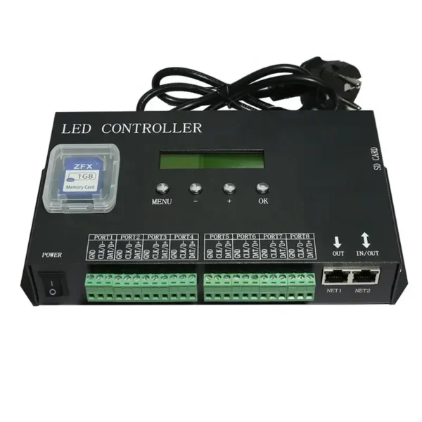 8 Port H807SA Controller Madrix Artnet To SPI Pixel Controller MAX 8192 Pixels For WS2811 WS2812 WS2812b WS2815 LED Strip Light