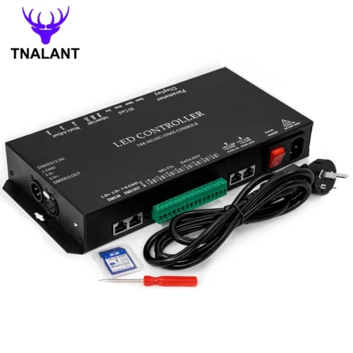 kf-Sd9c71ecfee6e4a3390a6e957bc95ab520 T8K Music DMX Console SPI-TTL Led Strip Light Controller 8 Channels Port With Mic in/Aux in For WS2811 WS2812B WS2813 WS2815