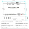 T8K Music DMX Console SPI-TTL Led Strip Light Controller 8 Channels Port With Mic in/Aux in For WS2811 WS2812B WS2813 WS2815