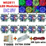 500pc WS2811 Full Color LED IP68 12MM DC5V Or T1000s 5V 70A Kits 1 500pc WS2811 Full Color LED IP68 12MM DC5V Or T1000s 5V 70A Kits