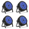 U'King 4PCS 200W LED Par Light DMX512 18x8W RGBW LED Wash Light Effect Flat Light for DJ Disco Party Club Wedding Stage Light