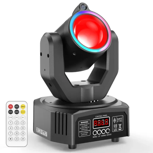 kf-S364fa288a68c4779b55ef7386213bc2dE U'King Mini 30W Spot Beam Moving Head Light LED 4IN1 RGBW Effect Strobe Stage Light DMX Sound Activated DJ Disco Bar Party Light