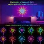 APP Smart Control IC LED RGB Firework Light 10pc*50cm+1pc 1m USB Power Music Synch 180 LED Light For Wall Christmas Decoration