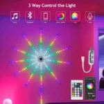 APP Smart Control IC LED RGB Firework Light 10pc*50cm+1pc 1m USB Power Music Synch 180 LED Light For Wall Christmas Decoration