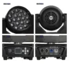 SHEHDS 1 Pcs LED Beam Wash 19x15W RGBW Zoom Moving Head Lighting Circle Control for DJ Disco KTV Bar Dance Nightclub