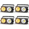 U'King 4PCS 200W COB Par Light 2x100W Blinder Lighting 2 Eyes LED 2IN1 COB Cool Warm White Lighting Party Bar DMX Stage Lighting