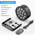 U'King 4PCS 80W Par Light 4in1 RGBW 14 LED Stage Effect Light DMX512 Remote Control Flat Light for KTV DJ Disco Bar Stage Light 6 U'King 4PCS 80W Par Light 4in1 RGBW 14 LED Stage Effect Light DMX512 Remote Control Flat Light for KTV DJ Disco Bar Stage Light