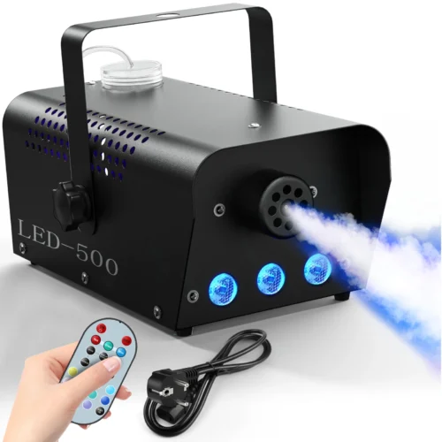 kf-Sca89bb9ec61c429da0906fcfc7993edeK U'King 500W Smoke Machine RGB 3 LED Mixed Color Fog Machine with Remote Control Stage Smoke Ejector for DJ Halloween Christmas