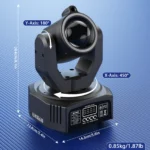 U'King Mini 30W Spot Beam Moving Head Light LED 4IN1 RGBW Effect Strobe Stage Light DMX Sound Activated DJ Disco Bar Party Light