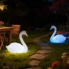 New Rechargeable Led Swan Colorful Outdoor Courtyard Decoration Light Waterproof Garden LED Patio Walkway Light Landscape Lamp