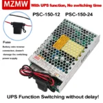MZMW 150W UPS Charger Switching Power Supply 12V 24V AC DC 13.8V 7.5A 27.6V 4A 110V 220V SMPS Battery charging PSC-150-24 150-12