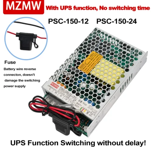 MZMW 150W UPS Charger Switching Power Supply 12V 24V AC DC 13.8V 7.5A 27.6V 4A 110V 220V SMPS Battery charging PSC-150-24 150-12