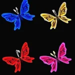 1pcs LED Outdoor Simulation Dynamic Static Butterfly Lights Holiday Party Home Christmas Decorations