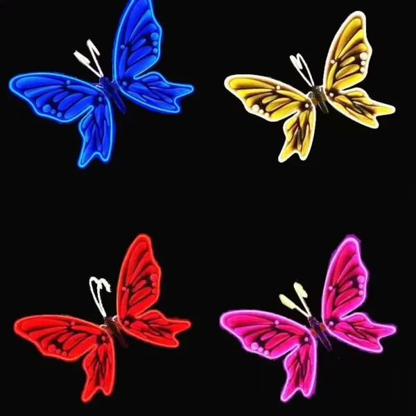 1pcs LED Outdoor Simulation Dynamic Static Butterfly Lights Holiday Party Home Christmas Decorations
