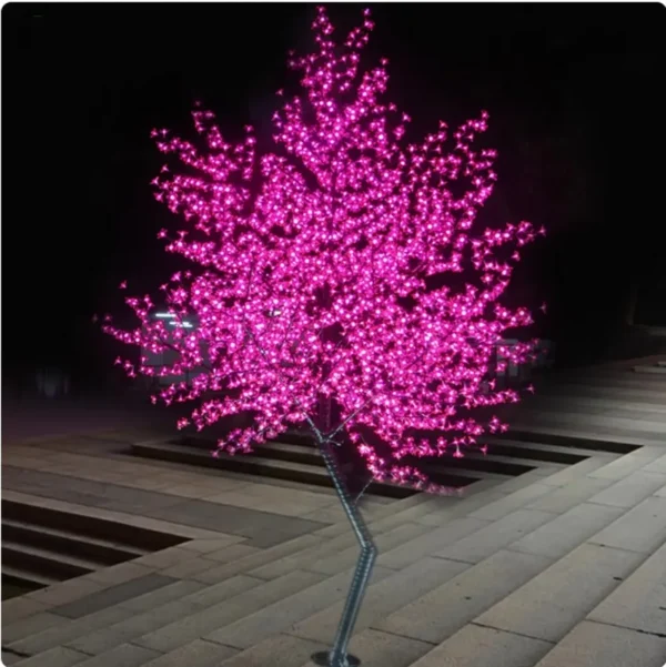Waterproof Artificial LED Cherry Tree Night Light 1.5M-3M New Year Christmas Wedding Garden Decoration Light