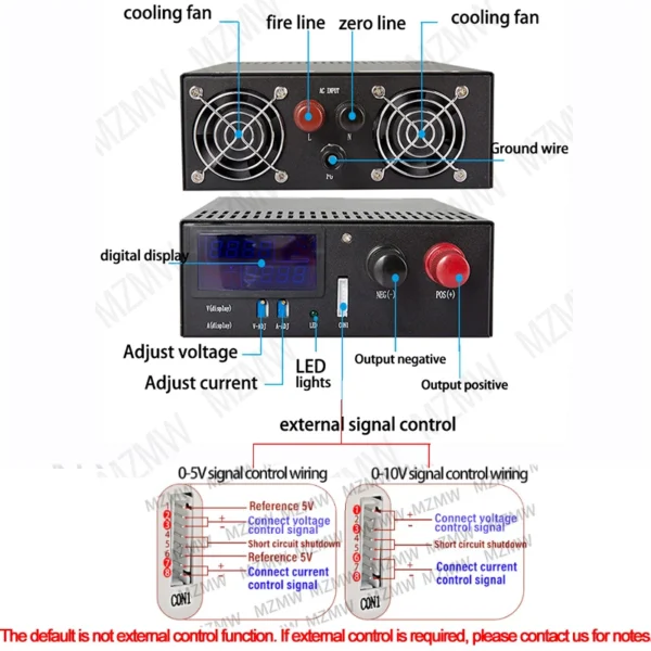 MZMW 3000W Adjustable Switching Power Pupply 0-12V 15V 24V 36V 48V 60V 72V 110V 150V 220V AC/DC CC/CV Transformer Dispaly SMPS