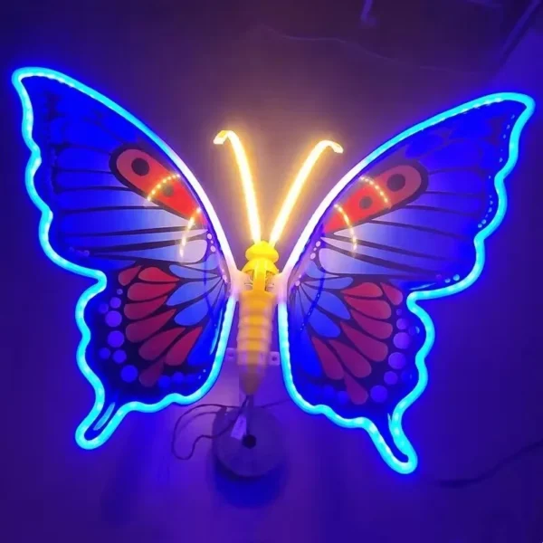 1pcs LED Outdoor Simulation Dynamic Static Butterfly Lights Holiday Party Home Christmas Decorations