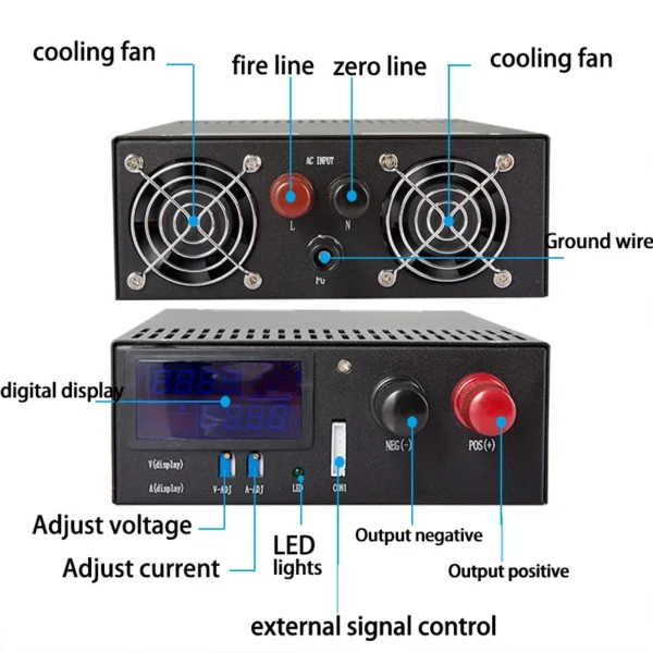MZMW SE-3000 High-power Switching Power Supply AC110/220V DC 0-24V 36V 48V 60V 80V 90V 110V 220V Digital Display Adjustable SMPS