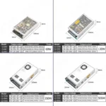 MZMW 60W 120W 350W 500W Quad Output Switching Power Supply 5V 12V 24V -5V -12V Four Way AC/DC SMPS Led Strip Driver Transformer