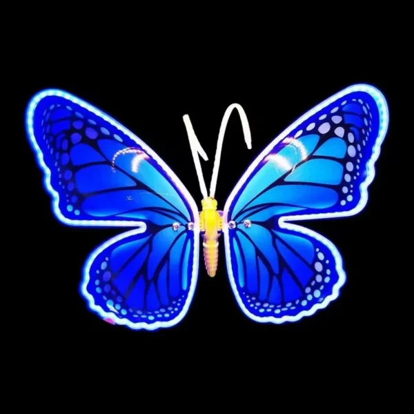 1pcs LED Outdoor Simulation Dynamic Static Butterfly Lights Holiday Party Home Christmas Decorations