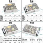MZMW T-50 Triple Output Switching Power Supply 50W AC 110V 220V DC T-50A T-50B T-50C T-50D 5V 12V 15V 24V -5V -12V Driver SMPS