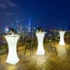 LED Illuminated Outdoor Bar Cocktail Table Rechargeable Plastic Lighted Coffee Table for KTV Disco Party Supplies