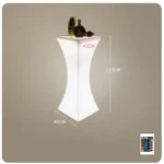 LED Illuminated Outdoor Bar Cocktail Table Rechargeable Plastic Lighted Coffee Table for KTV Disco Party Supplies