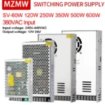 MZMW 60W 120W 250W 350W 500W 600W Switching Power Supply Three-phase 380VAC Input AC To DC 12V 24V Single Output SMPS SV Series 1 MZMW 60W 120W 250W 350W 500W 600W Switching Power Supply Three-phase 380VAC Input AC To DC 12V 24V Single Output SMPS SV Series