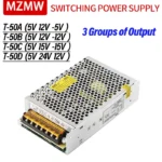 MZMW T-50 Triple Output Switching Power Supply 50W AC 110V 220V DC T-50A T-50B T-50C T-50D 5V 12V 15V 24V -5V -12V Driver SMPS