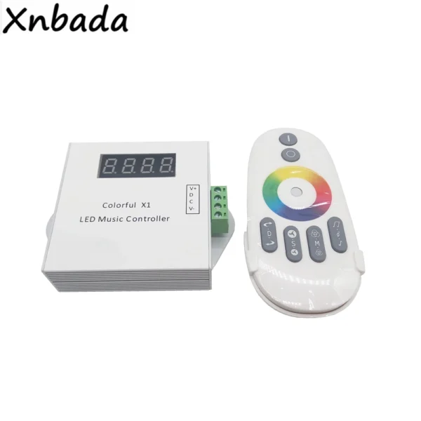LED Strip Light Controller with RF Touch Remote - DC5-24V, Max 600/1000 Pixels