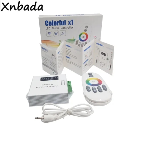 LED Strip Light Controller with RF Touch Remote - DC5-24V, Max 600/1000 Pixels