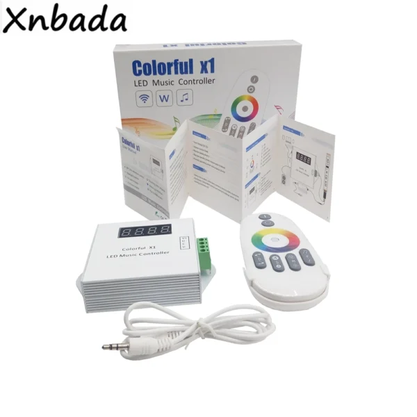 kf-HTB1ORCFf8DH8KJjy1zeq6xjepXaR LED Strip Light Controller with RF Touch Remote - DC5-24V, Max 600/1000 Pixels