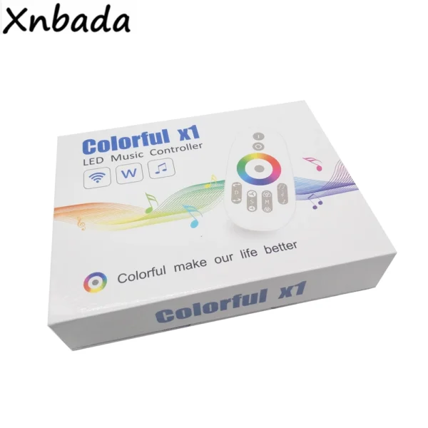 LED Strip Light Controller with RF Touch Remote - DC5-24V, Max 600/1000 Pixels