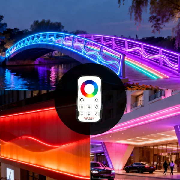 WS2815 WS2811 UCS1903 LED Strip Light Controller DC12-24V - Music, Colorful X4, BRG Remote SPI Pixels